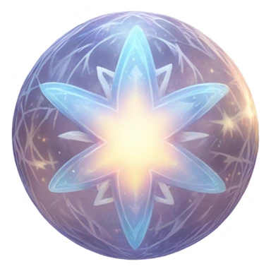 astral projection star inside a ball sticker