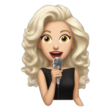 lady gaga singing sticker