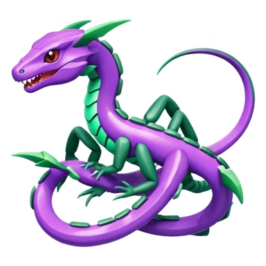 Pokemon legendary purple and cian crystal rayquaza sticker