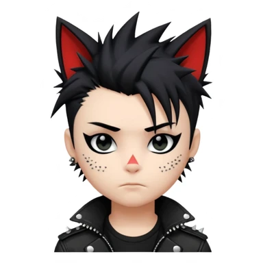 Cute Edgy Attractive Punk Catboy sticker