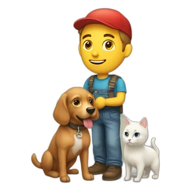 Man met rode pet sticker