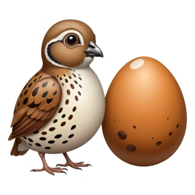 can you make a quail and quail egg emoji and it must face on the front sticker