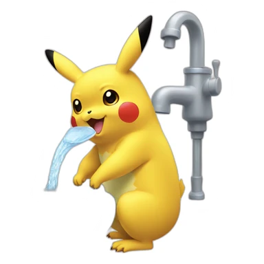 pikachu-washing-hands-with-soap sticker