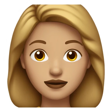 Woman with red lips and light brown hair white  sticker