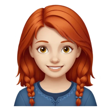 Рыжая девушка, 21 год, славянка, выражение лица заигрывающее sticker