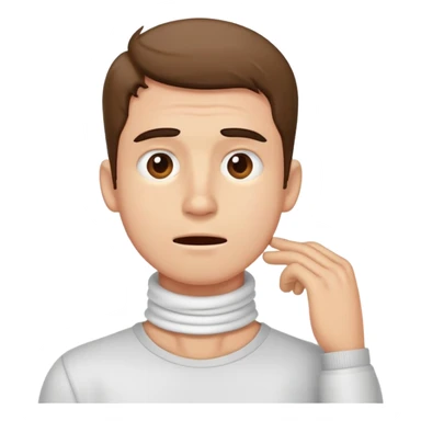 guy holding già neck stressed face sticker