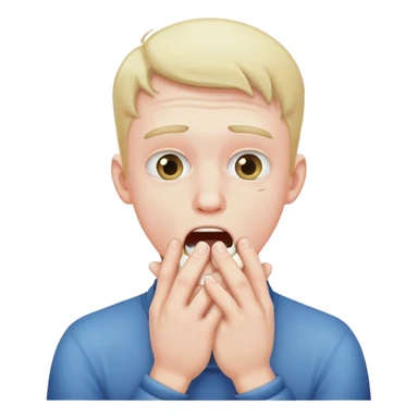 guy choking himself with his hands sticker