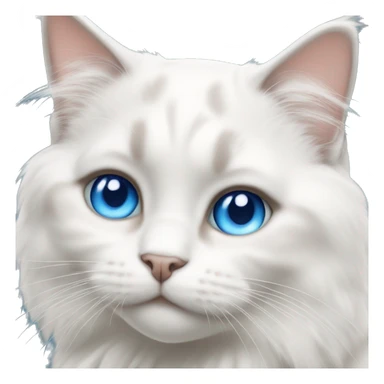 Ragdoll white cat with blue eyes sticker