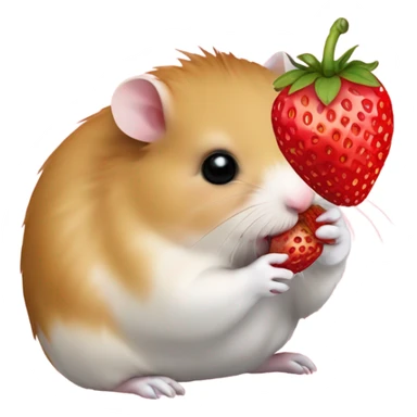 Hamster eating strawberry  sticker