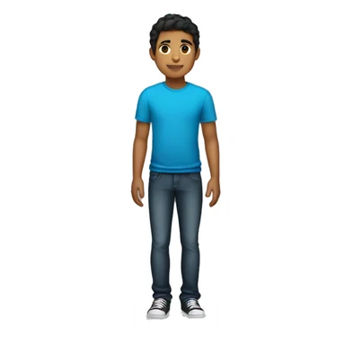 Hispanic male teen with full body sticker