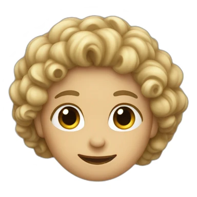 pointing, finger,forward, curly hair sticker
