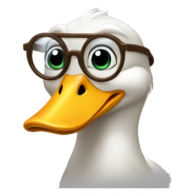 Canard avec des lunettes  sticker