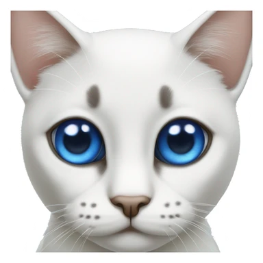 Dos Gatos blancos con ojos azules sticker