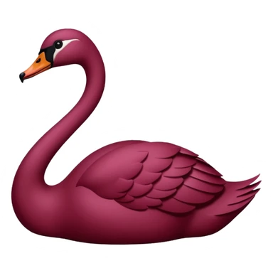 Maroon swan sticker