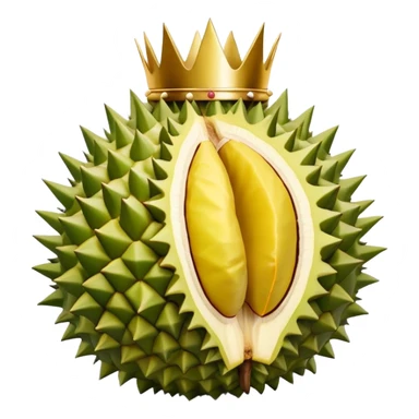 Durian with crown sticker