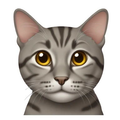 greyish brownish tabby cat sticker