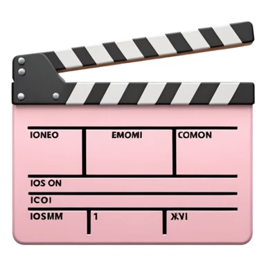 light pink clapperboard sticker