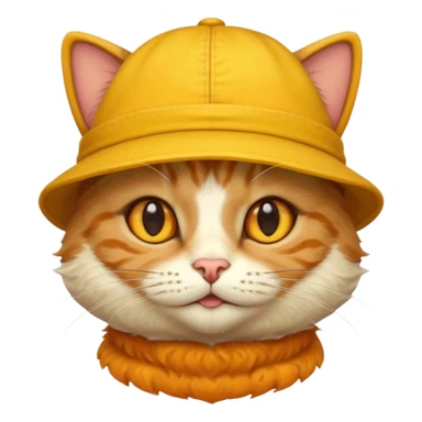 cat with yellow hat and shirt sticker