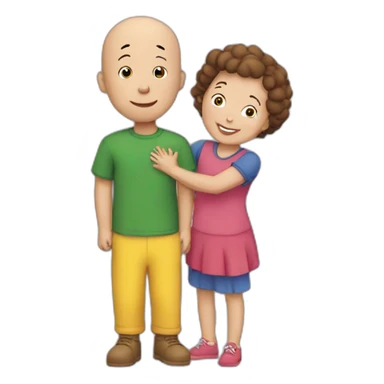 Caillou and Rosie sticker