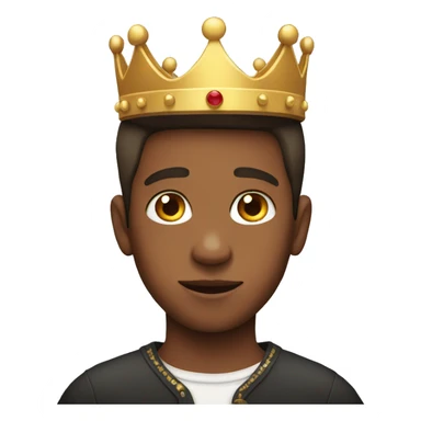 Boy with crown sticker