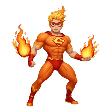 superhero burning sticker