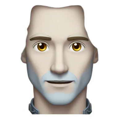 pale handsome flirty vampire king with long wavy white hair and light blue eyes sticker