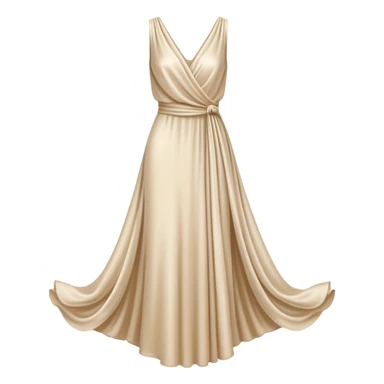 Silk pale beige dress sticker