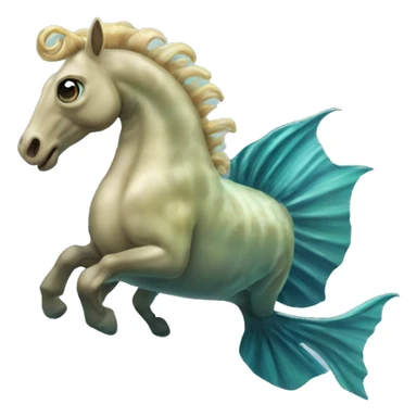 hippocampus: Horse-like creatures with the tail of a fish, capable of swimming underwater and often used by wizards for underwater travel. sticker