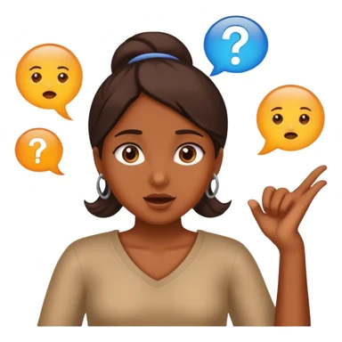 Girl asking questions sticker