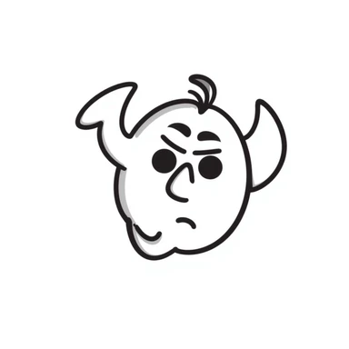 doodle style annoyed face, gold rush era, expressive lines sticker