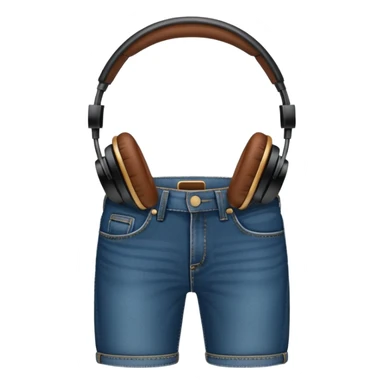 Brown and jeanse headphones beats minimalism no people sticker