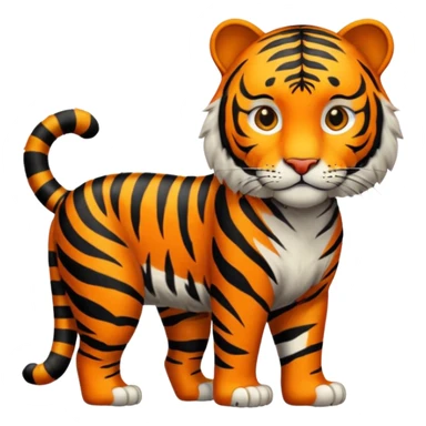 emoji de um tigre todo preto em pé virado para a esquerda sticker