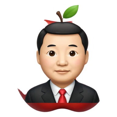 black xijinping apple style emoji sticker