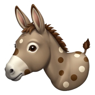 polka dots donkey  sticker