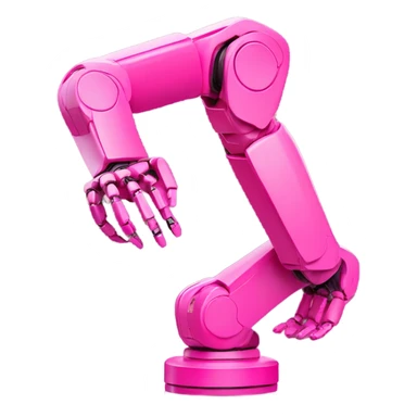 pink color robotic arm sticker