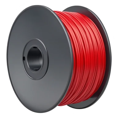 spool of red filament sticker