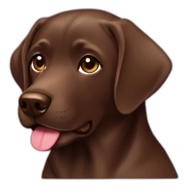 Chocolate labrador in a pc sticker
