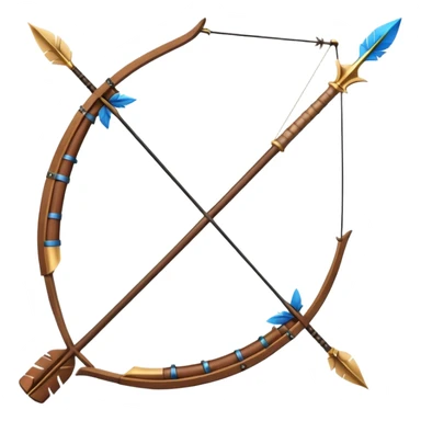bow and quiver with arrows sticker