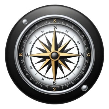 compass with 'mission' sticker