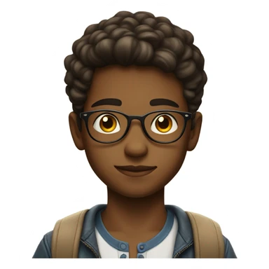 cool solo portrait of boy sticker