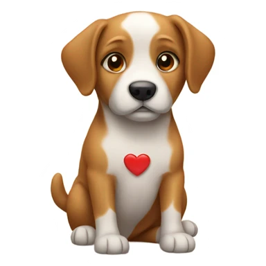 Dog in love  sticker