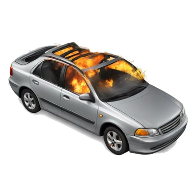 Car exploded  sticker