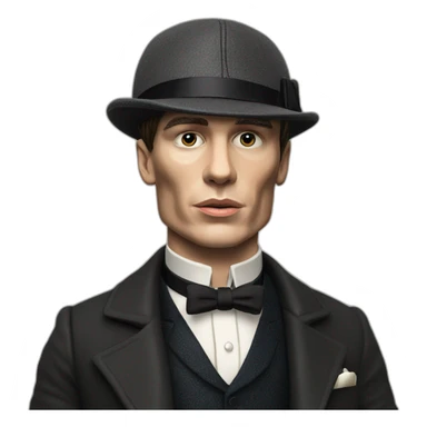 Tommy shelby peaky blinders drinking whisky realistic sticker