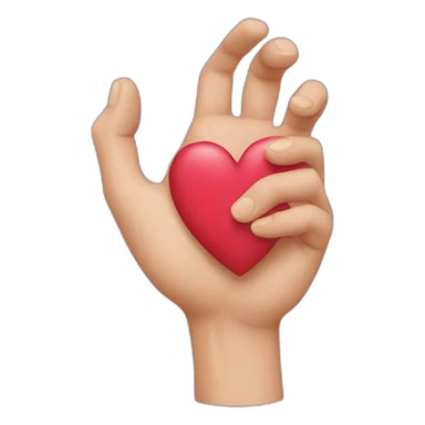 hand heart left sticker