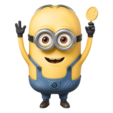 Minion with a chip sticker