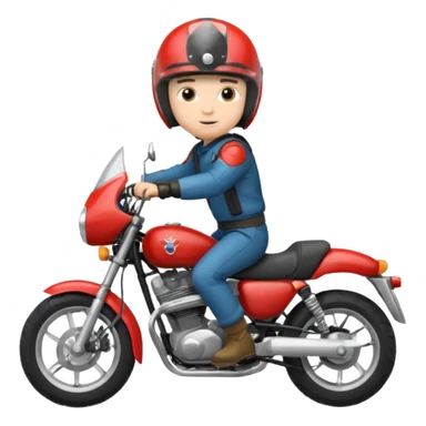 Make a boy in a motorcycle  sticker