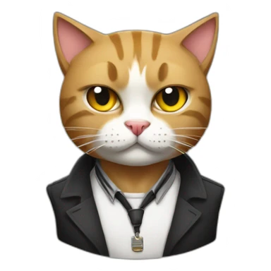 Gangster cat sticker