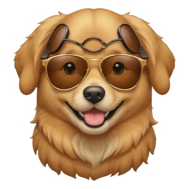 Dog wearing sunglasses sticker