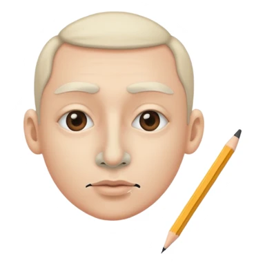 A person with 15 IQ The nose hás an Pencil over it sticker