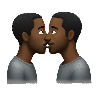 two black guys kissing  sticker